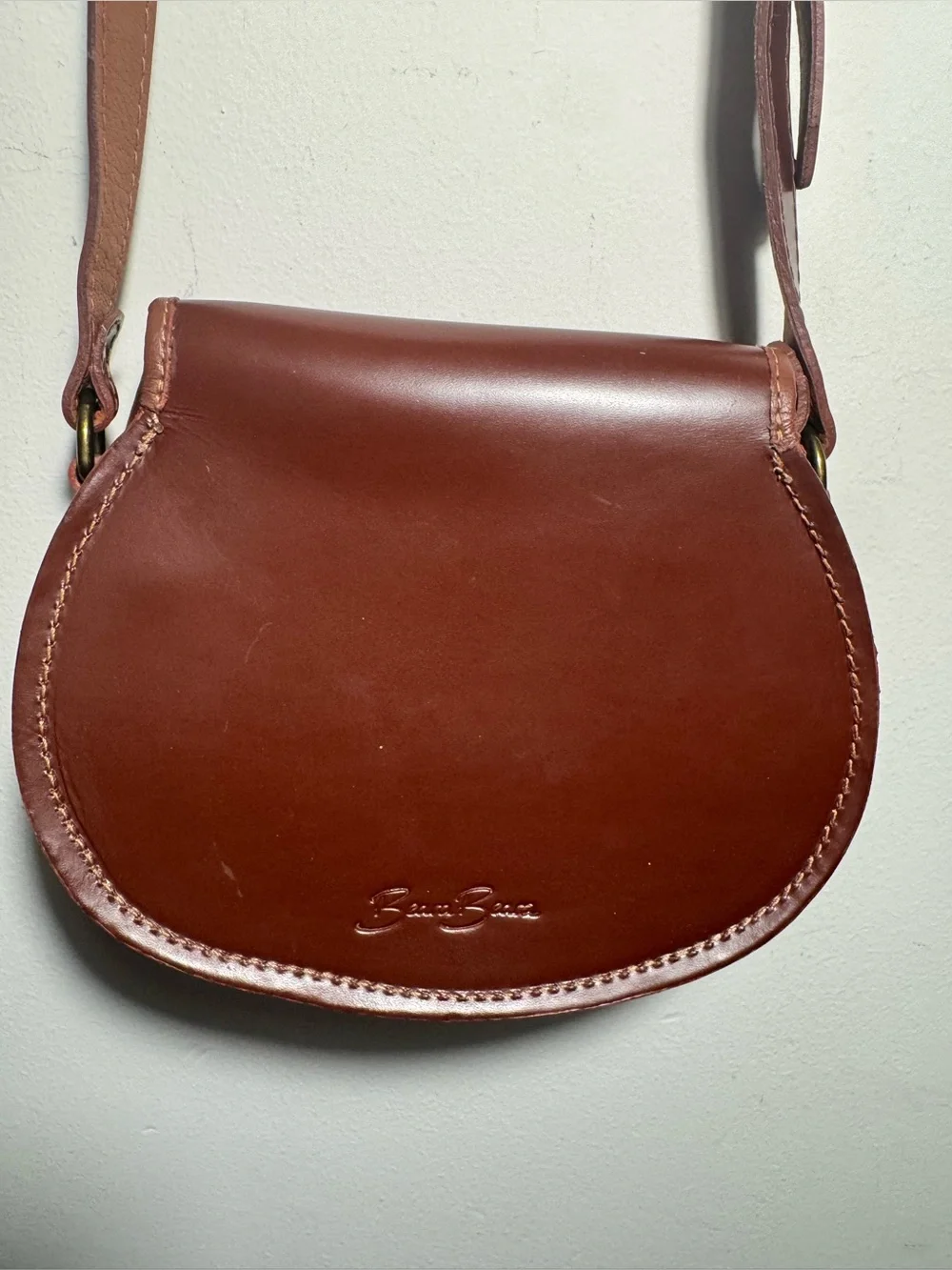 Beara Beara MONITA brown handmade cowhide arc side shoulder bag